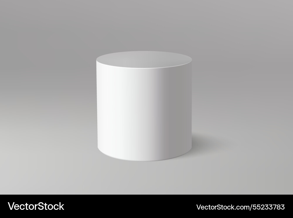 Weißer Zylinder auf grauem Hintergrund Weißer Zylinder auf grauem Hintergrund vektorbild
