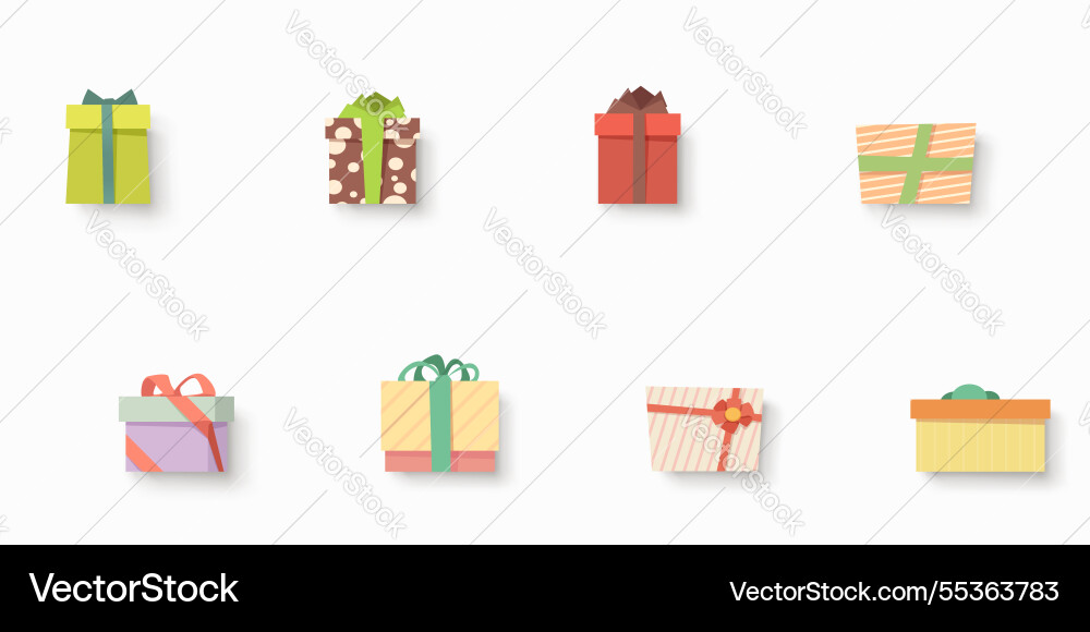 Xmas presents with shadows in seamless pattern Xmas presents with shadows in seamless pattern vector image