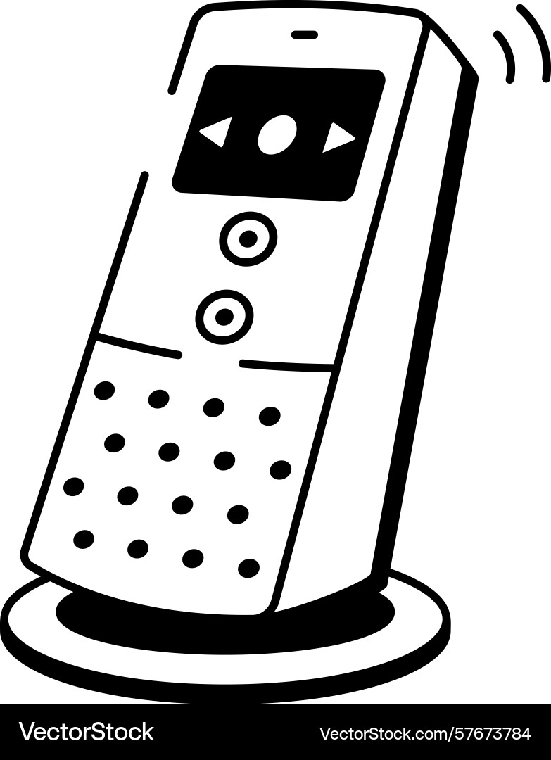A sketchy style icon showing smart speaker Vector Image