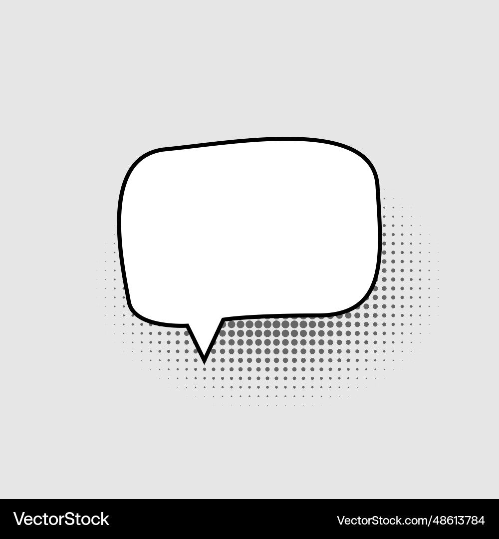 Blank speech bubble in the shape of a rectangle Blank speech bubble in the shape of a rectangle vector image