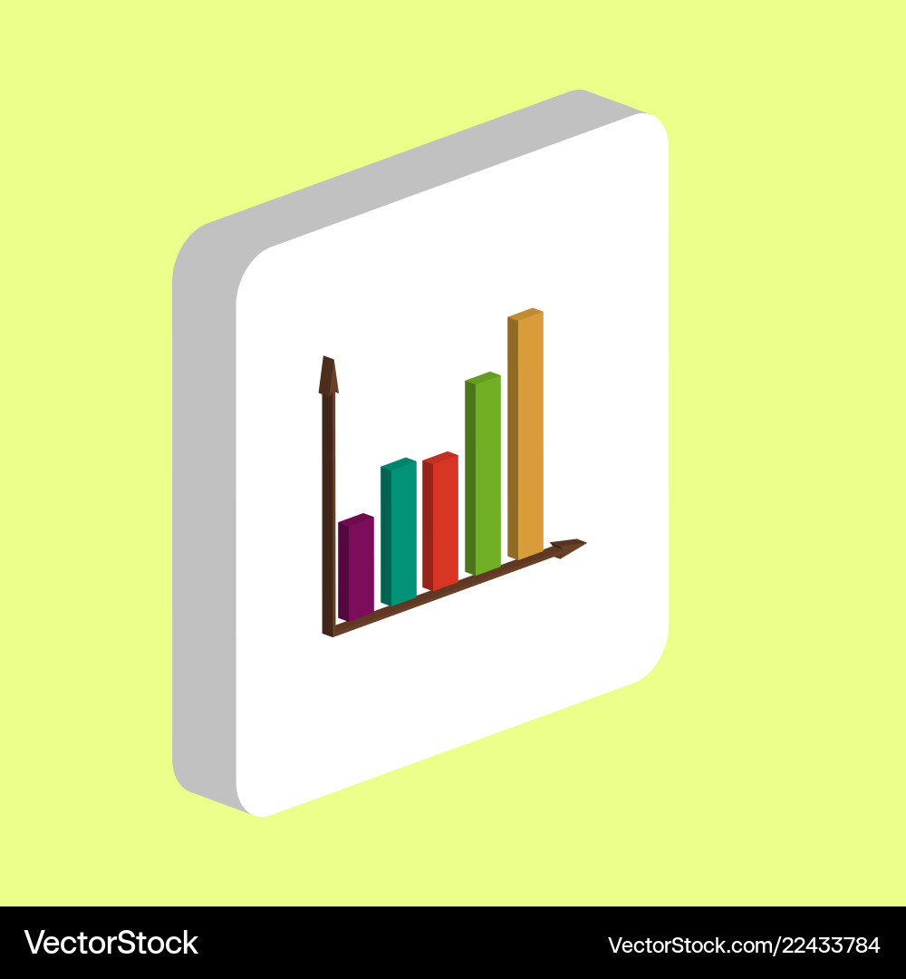 Business graph computer symbol vector image