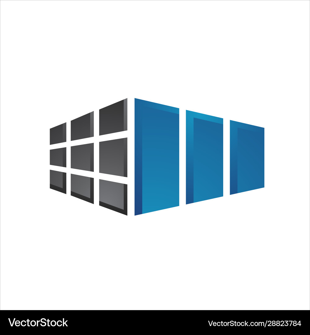 Creative building cladding logo design Vector Image