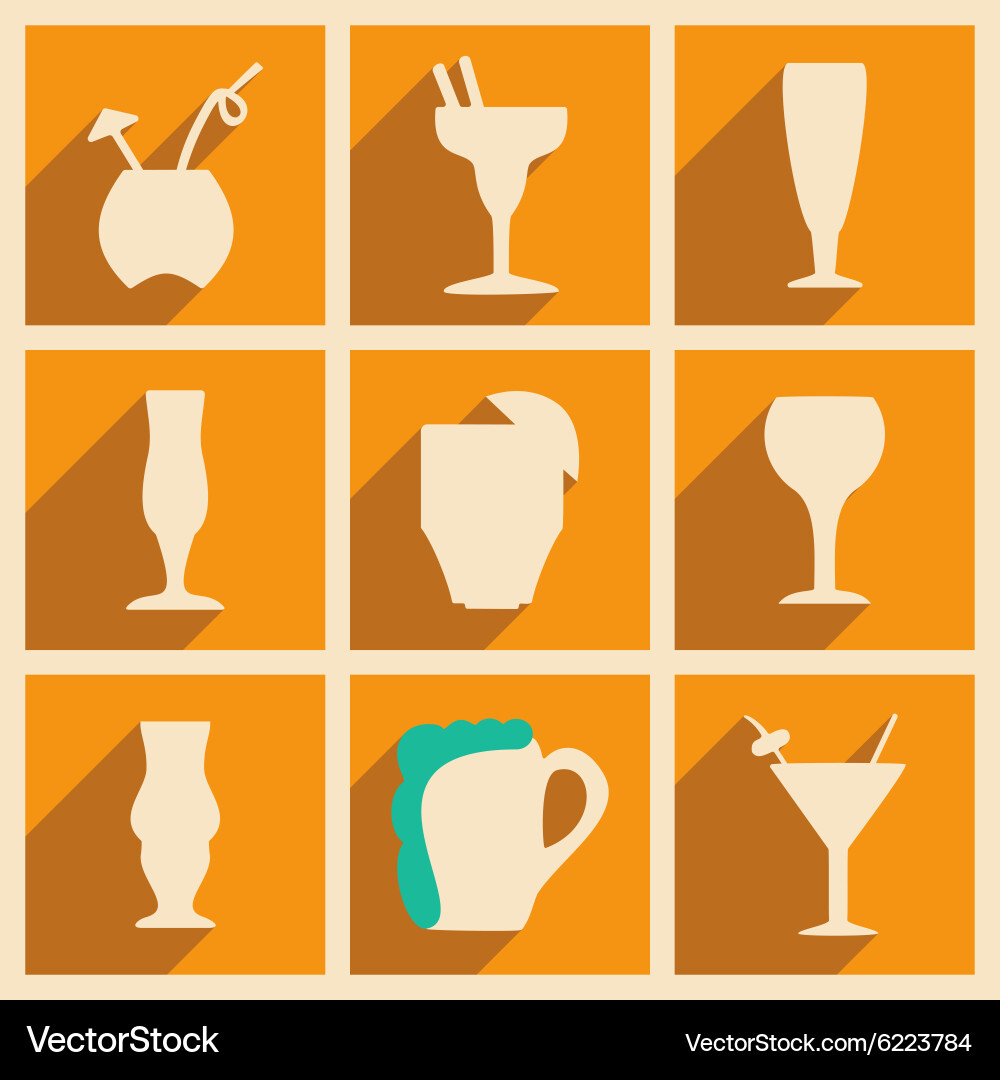 Flat with shadow concept and mobile application vector image