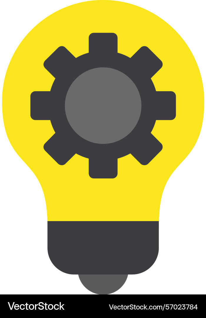 Machine learning flat style icon design vector image
