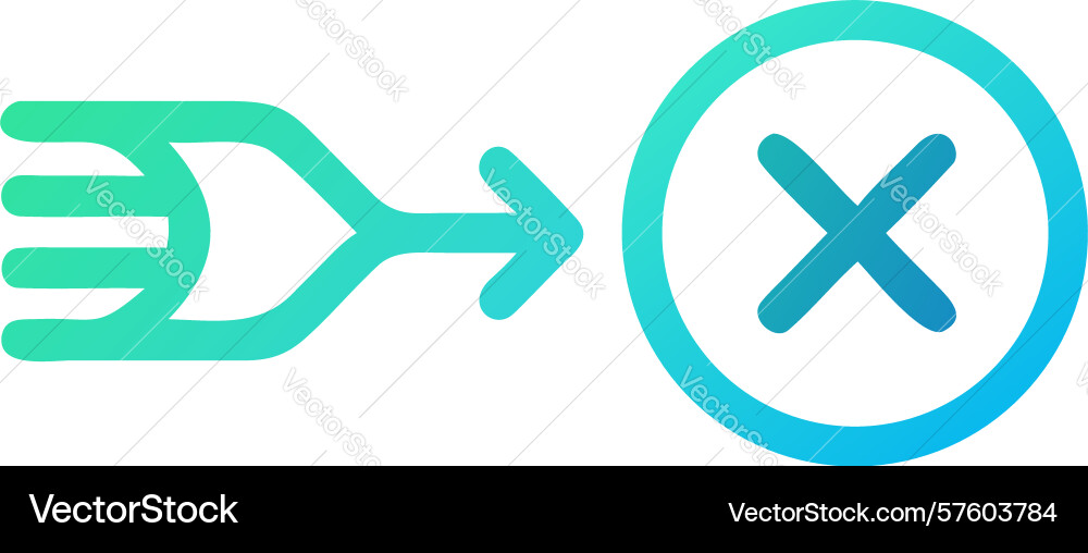 Process cancellation icon design generative ai vector image