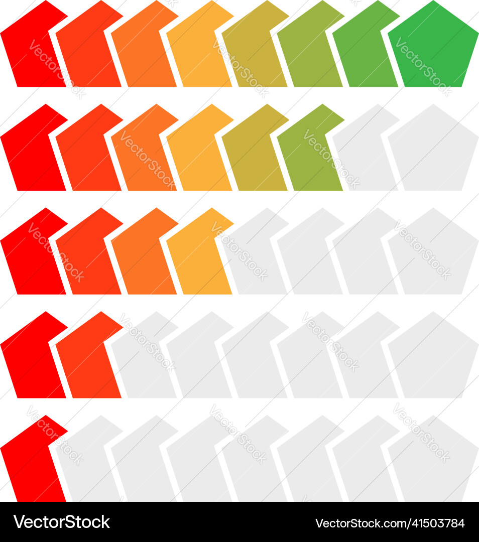 Progress bar steps phases level indicator Progress bar steps phases level indicator vector image