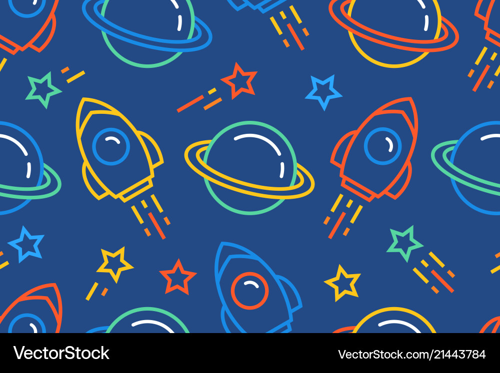 Seamless pattern with space Seamless pattern with space vector image