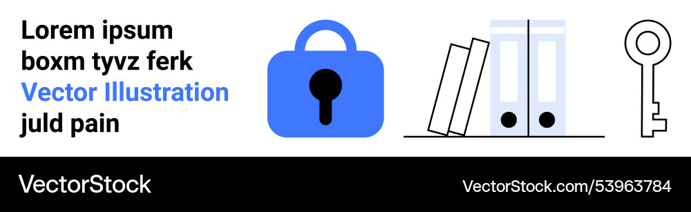 Secure document management concept with books Secure document management concept with books vector image