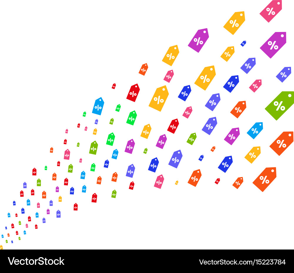 Source stream of discount tag vector image