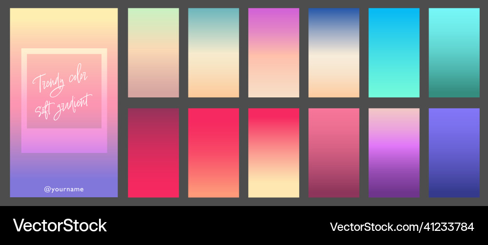 Trendy soft color gradients background for app Trendy soft color gradients background for app vector image