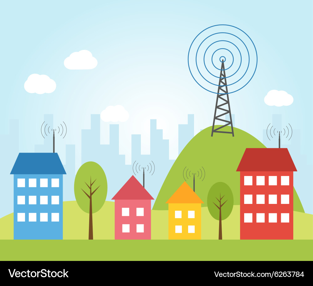Wireless Network Signal vector image
