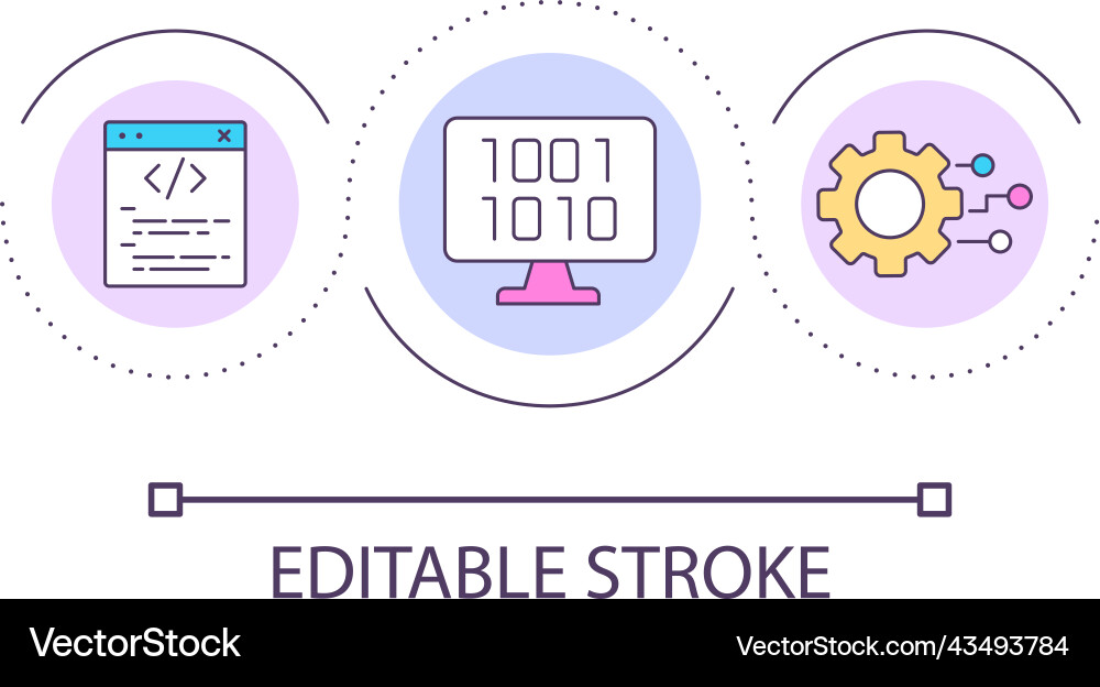 Writing code loop concept icon Writing code loop concept icon Vector Image