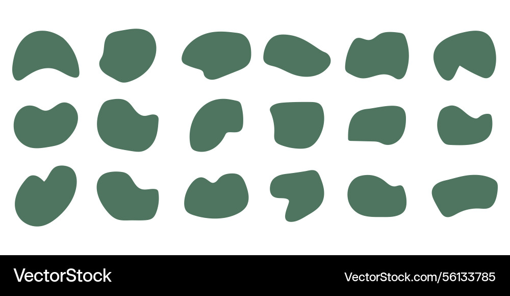 Abstract organic blob shape set Vector Image