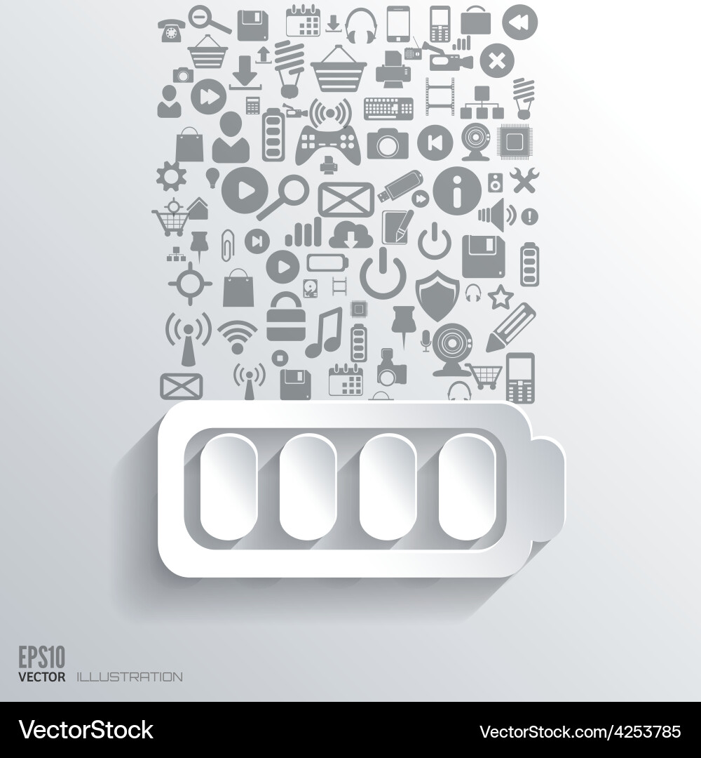 Cloud computing background with web icons social vector image