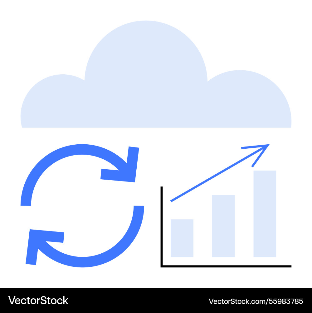 Cloud computing with data synchronization Cloud computing with data synchronization vector image