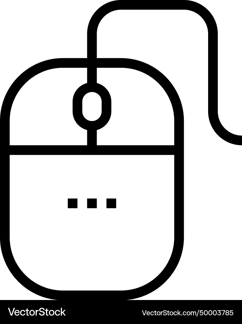 Computer mouse line icon Vector Image