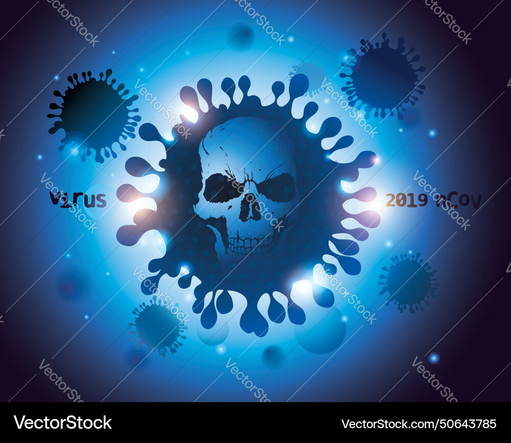 Conditional of the virus with a symbolic image vector image