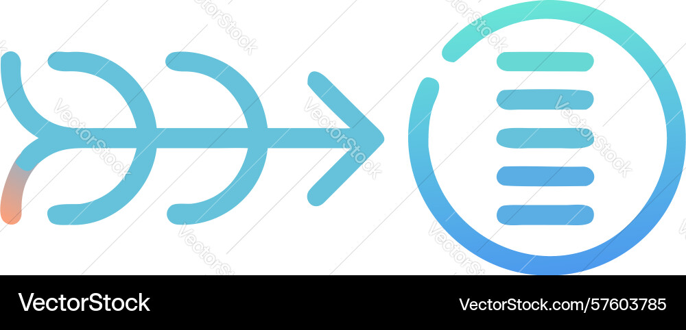 Data stream to document icon design generative ai vector image