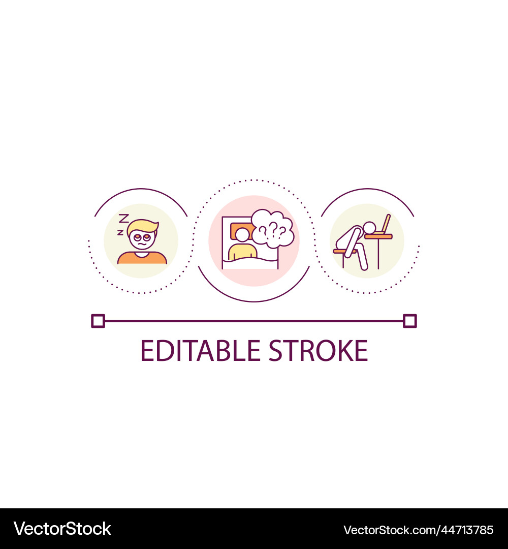 Excessive internet use loop concept icon Excessive internet use loop concept icon Vector Image