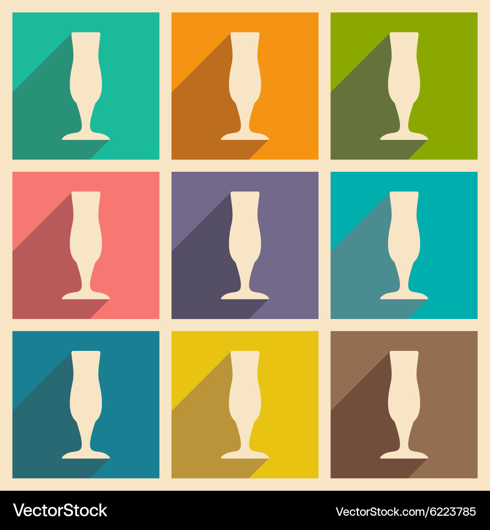 Flat with shadow concept and mobile application vector image