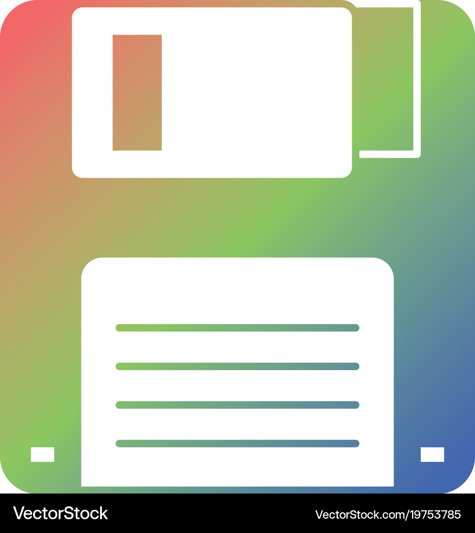 Floppy disk icon data backup retro vector image