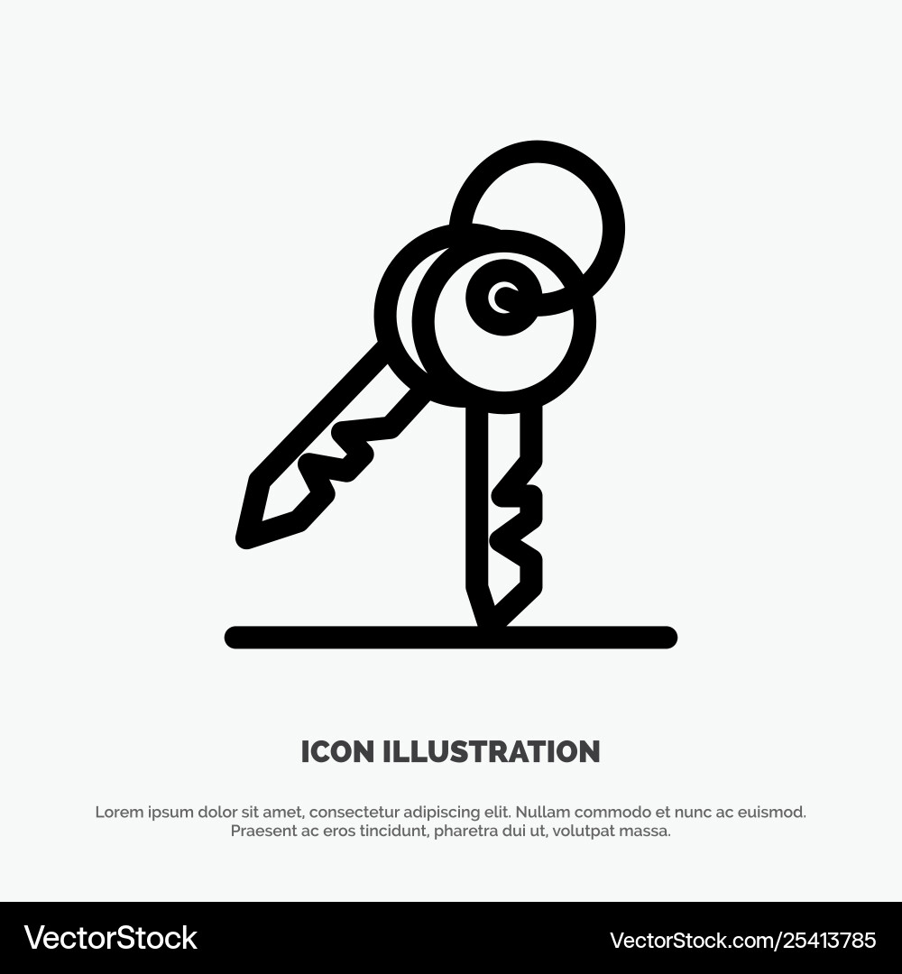 Key Icons - Security and Access Vector Image