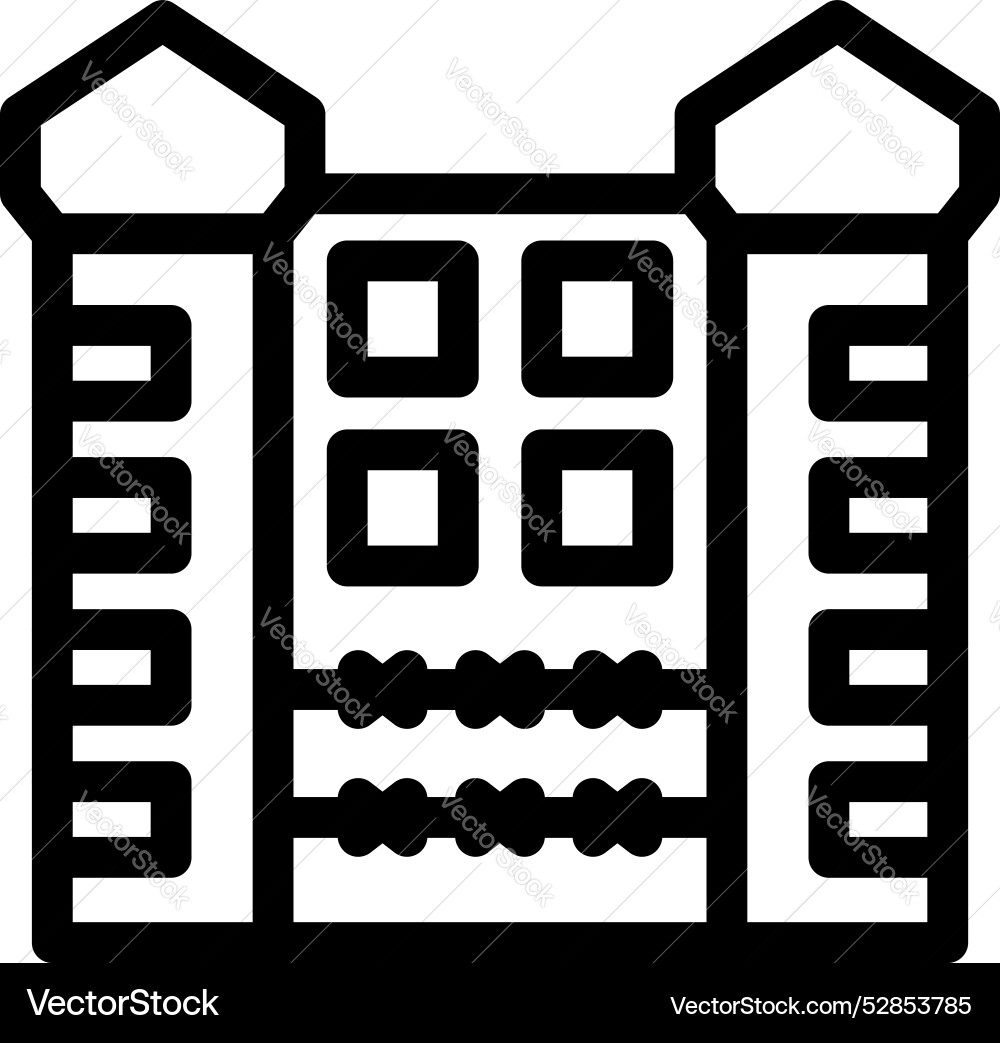Modern architecture building facade with many Vector Image