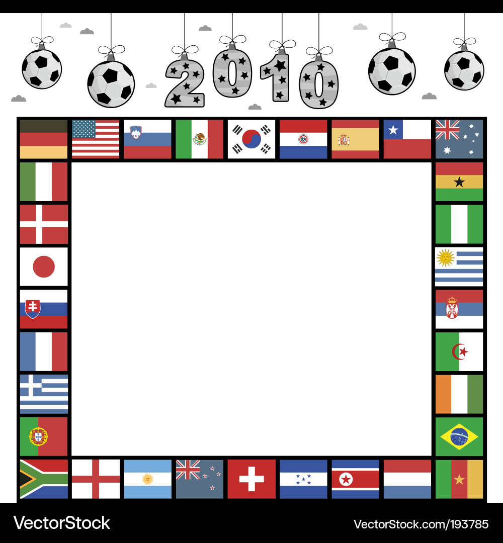 National Flags Frame Vector Image