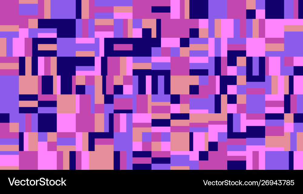 Random colorful abstract rectangular mosaic vector image