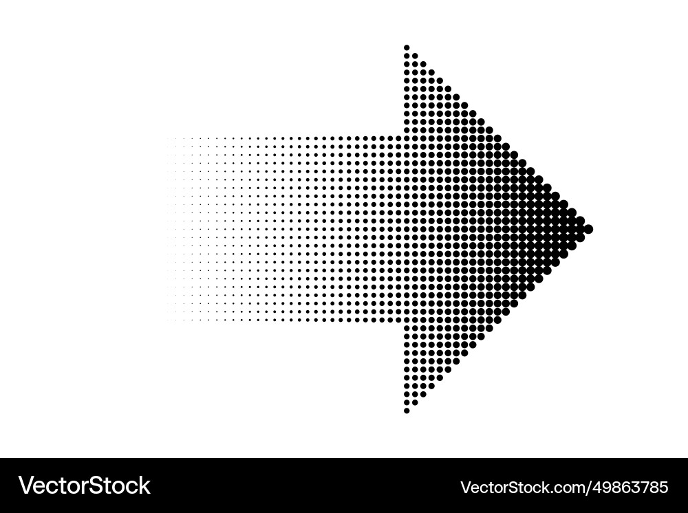 Retro Dot Arrow Pointer vector image