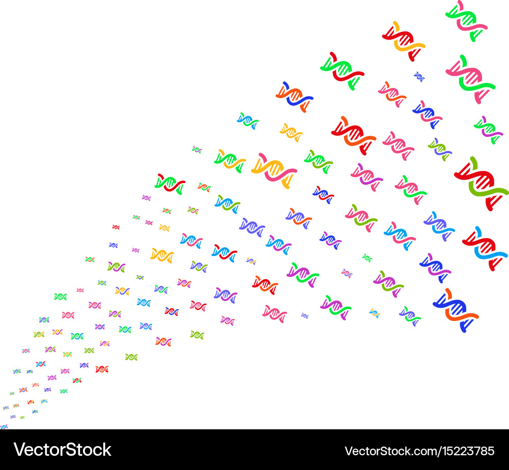 Source stream of dna spiral vector image