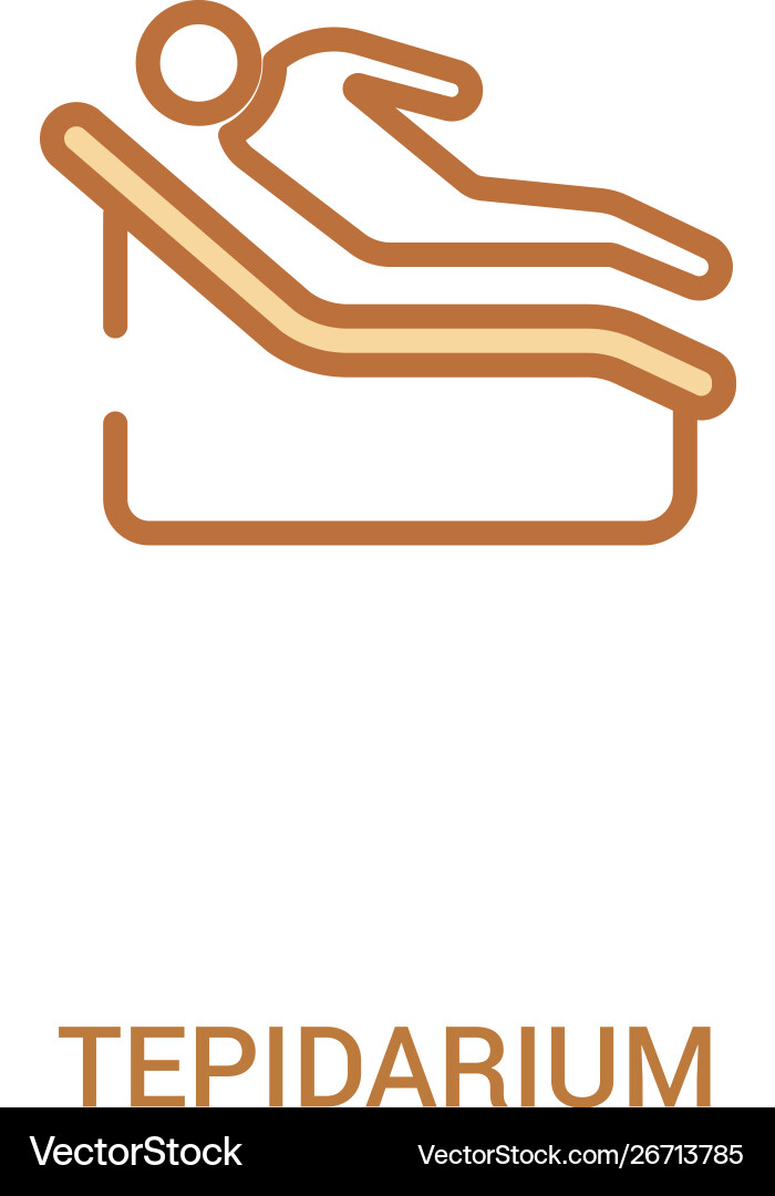 Tepidarium concept 2 colored icon simple line Vector Image