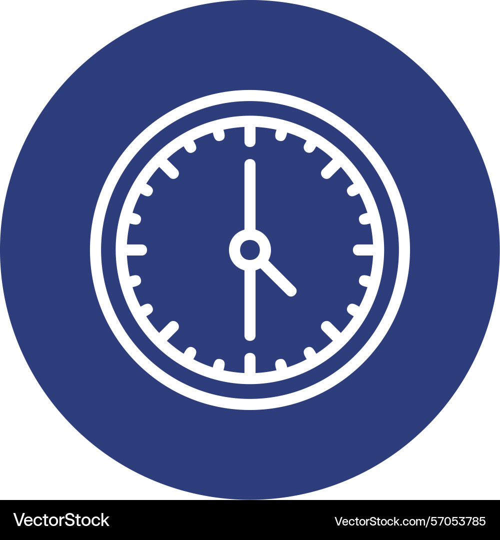 Time clock line circle style icon design Vector Image