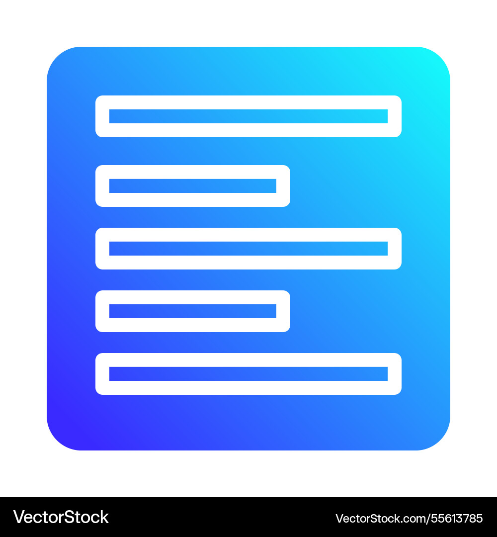 Ui text alignment icon for app development Vector Image
