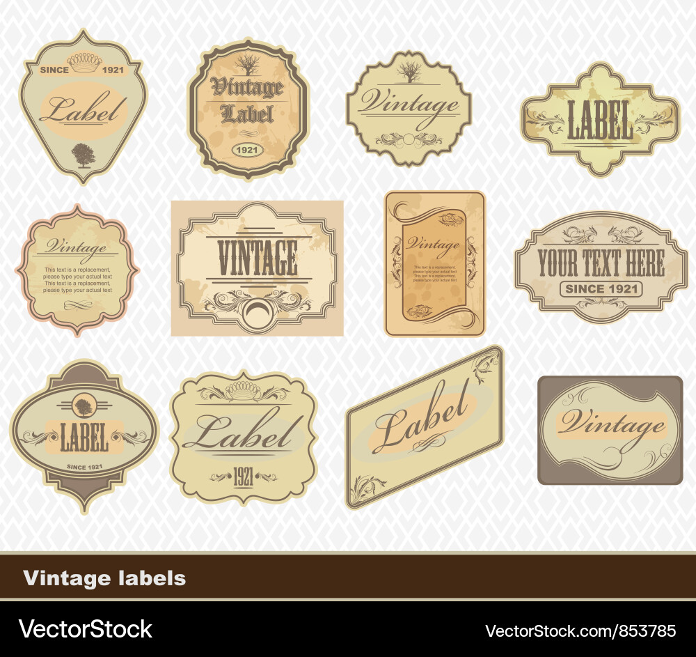 Vintage labels set Royalty Free Vector Image - VectorStock