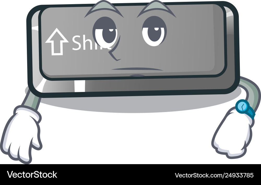 Waiting shift button installed in cartoon game Vector Image