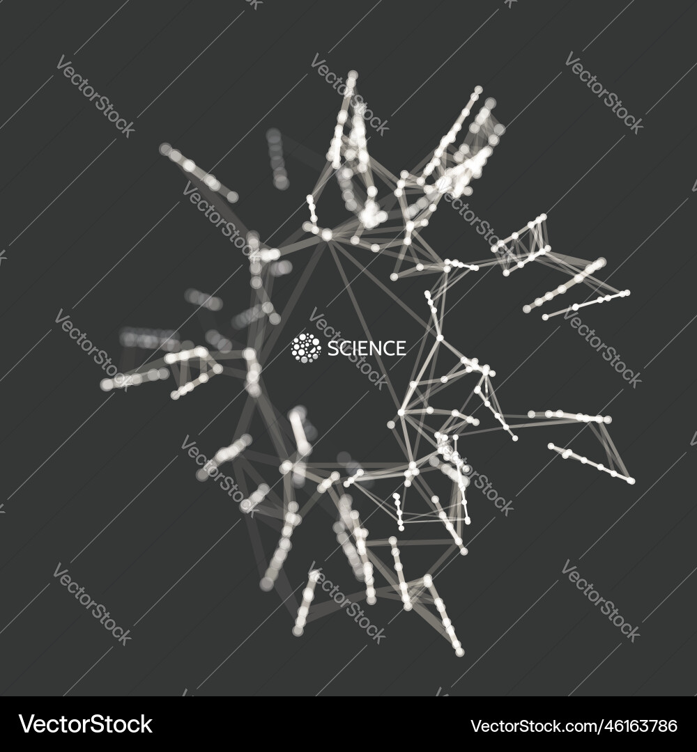 3d connection structure futuristic technology 3d connection structure futuristic technology vector image