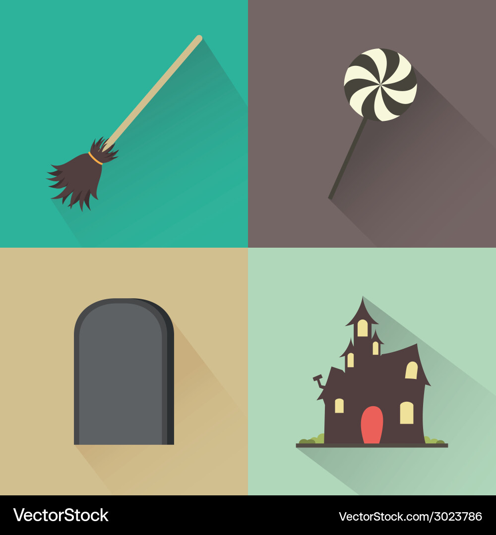 Abstract halloween objects on a special background vector image