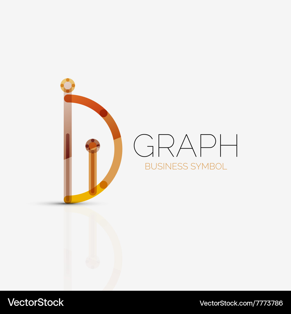 Abstract logo idea linear chart or graph Vector Image