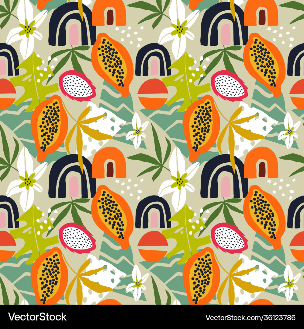 Bright seamless background with abstract pattern vector image