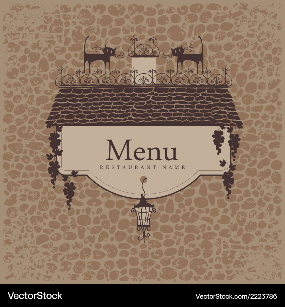 Cat menu Vector Image