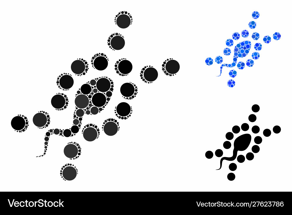 Dna replication composition icon round dots Vector Image