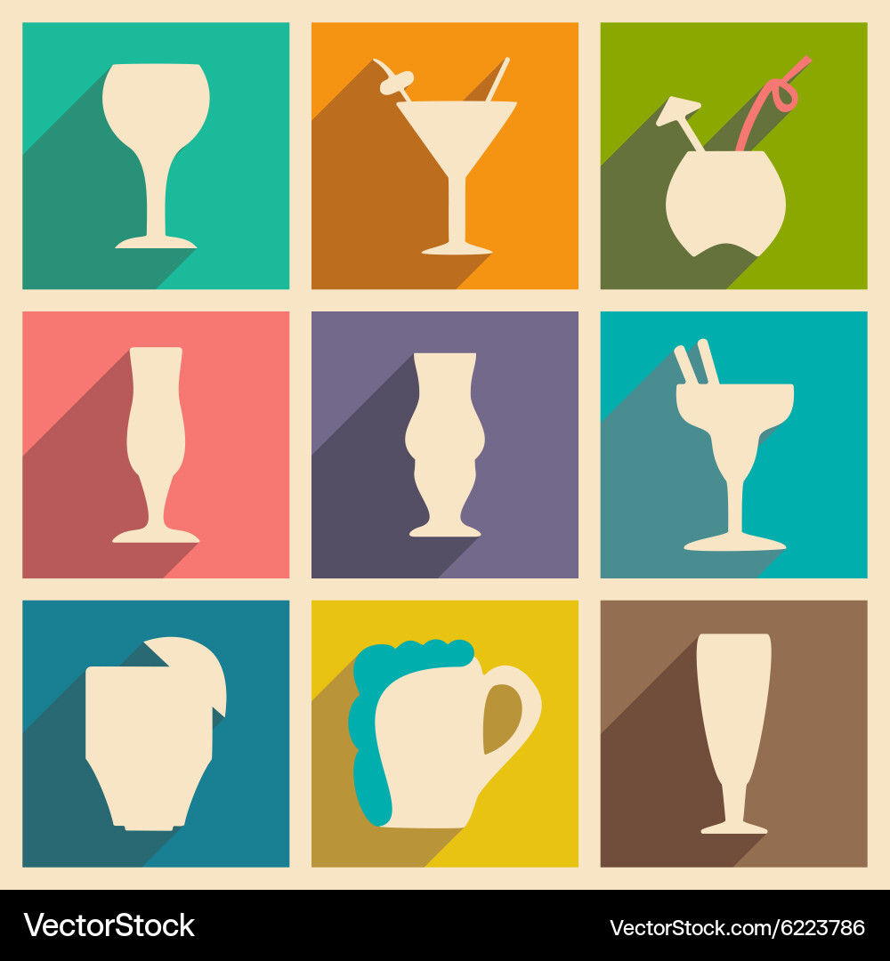 Flat with shadow concept and mobile application vector image
