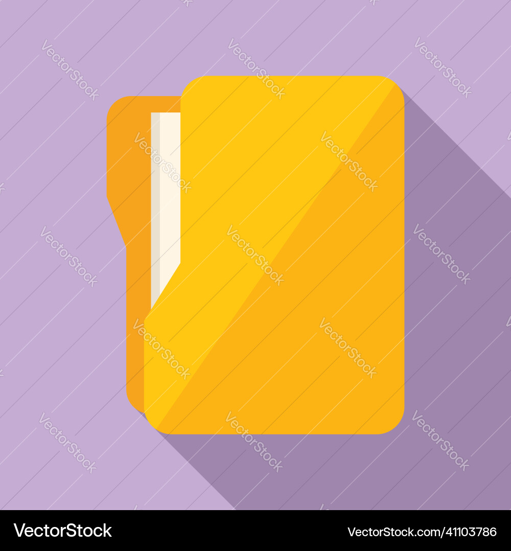 Folder data icon flat business document vector image