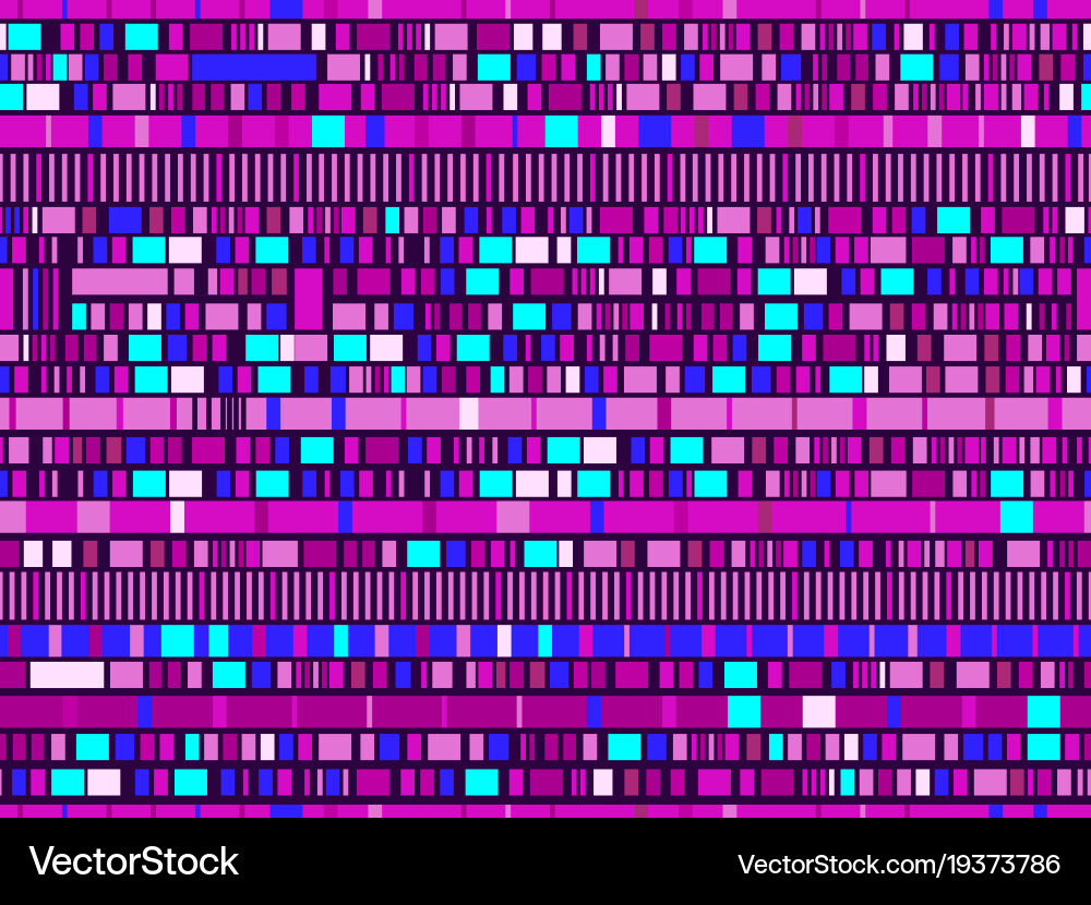 Glitch seamless pattern signal error pixel Vector Image