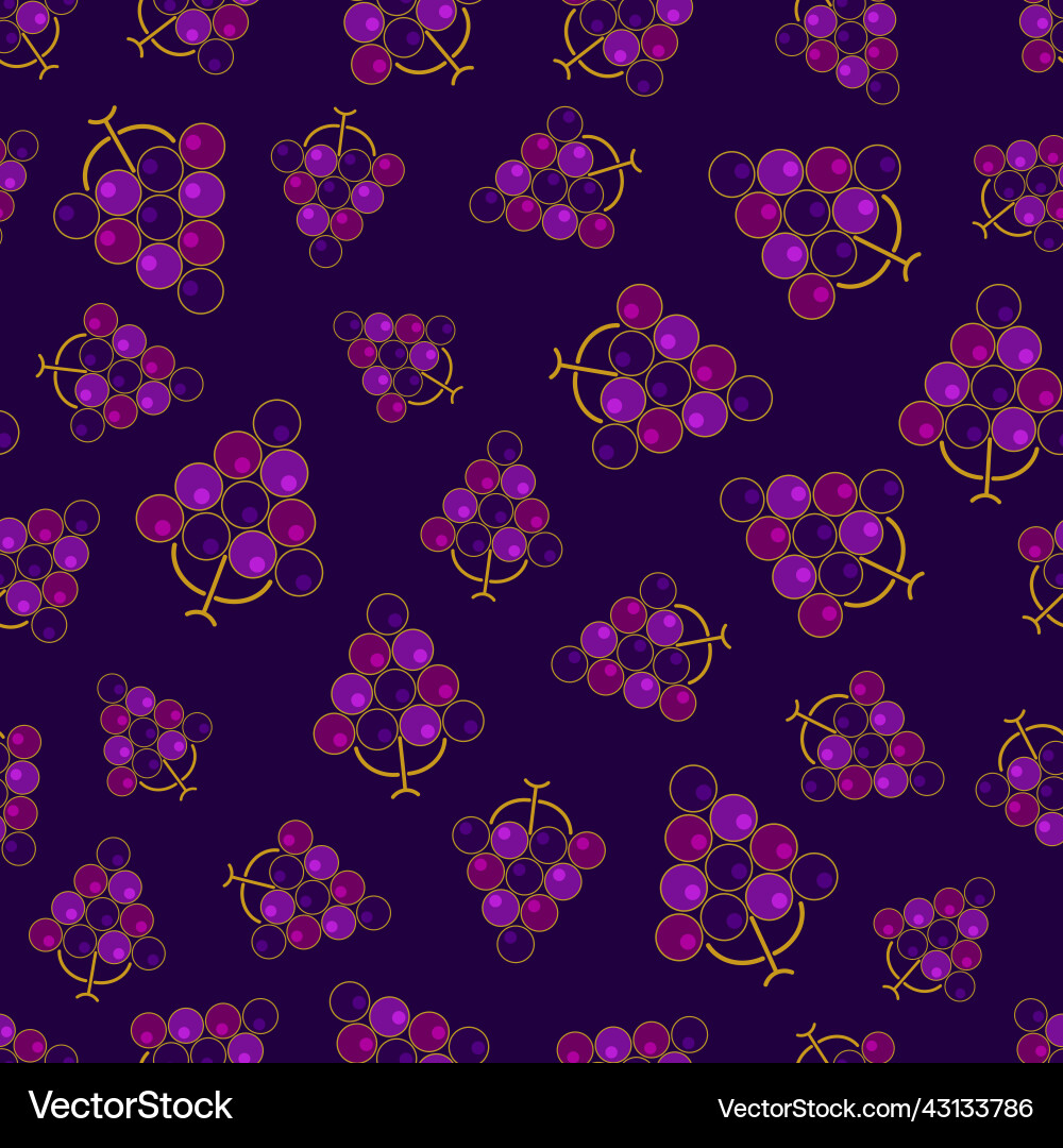 Grape seamless pattern in vintage style Grape seamless pattern in vintage style vector image