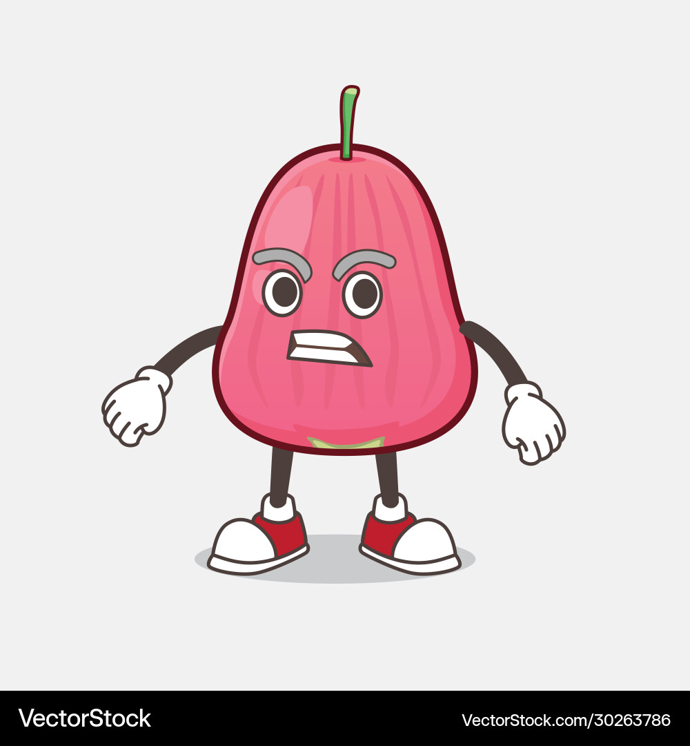 Java apple cartoon mascot character with angry Vector Image