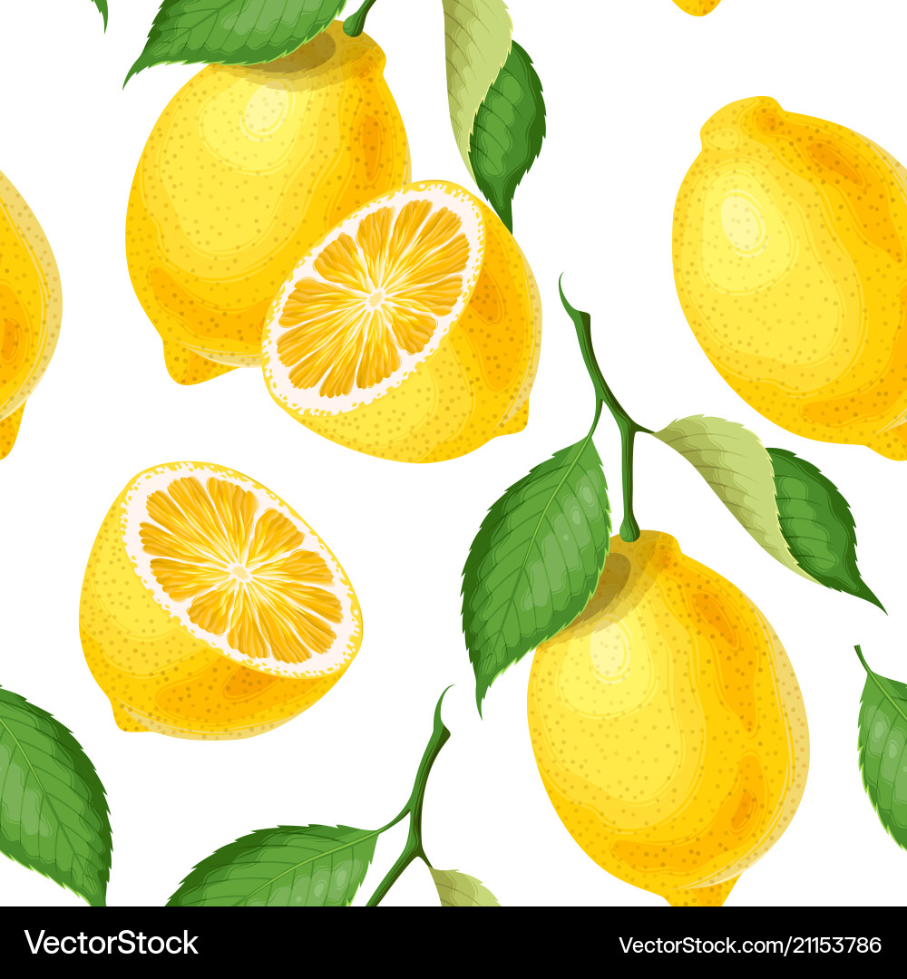 Lemon Seamless Pattern Vector Image