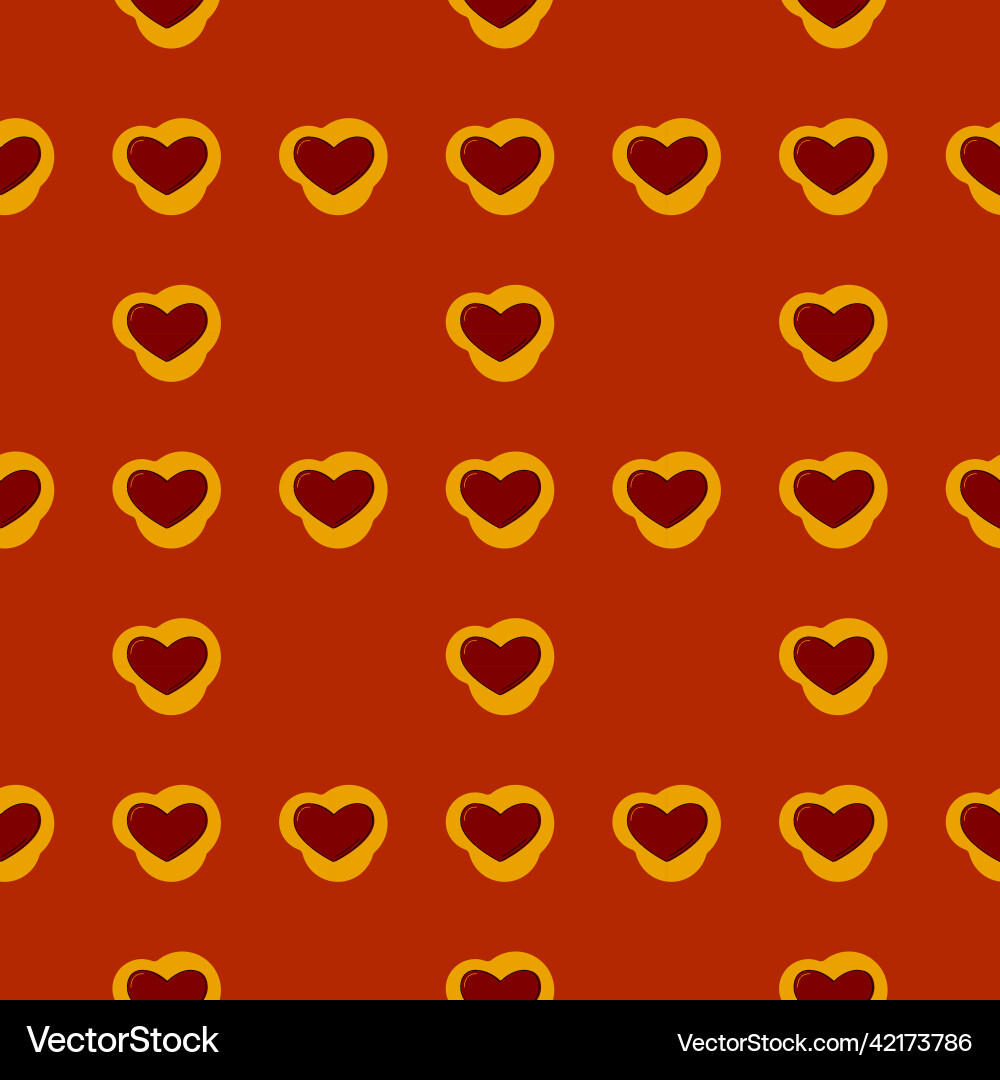 Line art seamless pattern in the form of a red Vector Image