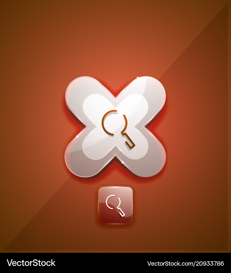 Search magnifier web button magnify icon modern Vector Image